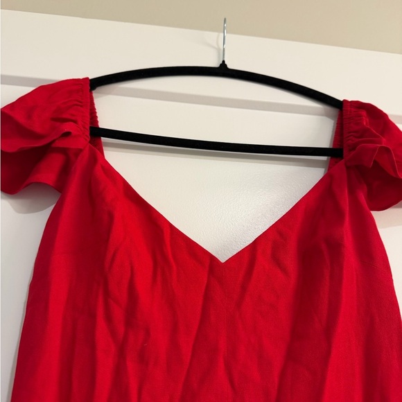 New Without Tags Reformation Baxley Red Midi Dress - Picture 5 of 13